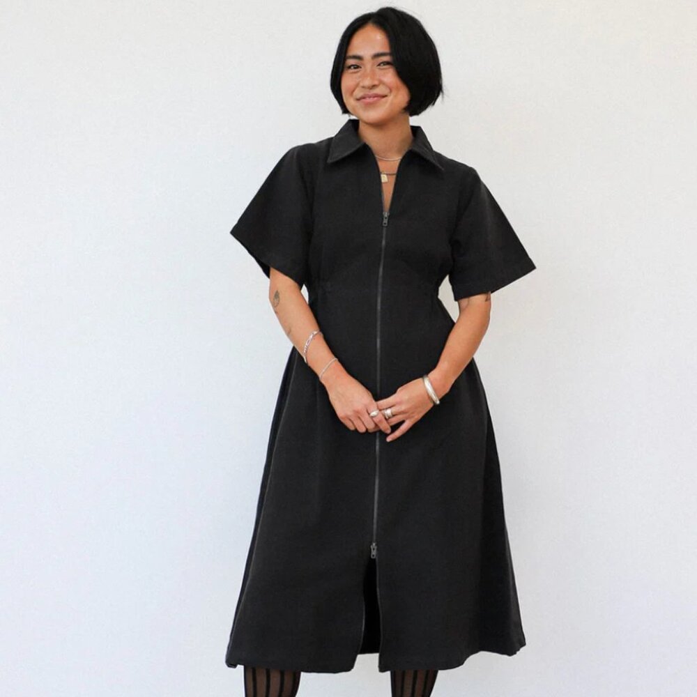 Long black Nobel dress